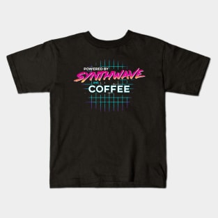 Powered by Synthwave and Coffee Kids T-Shirt